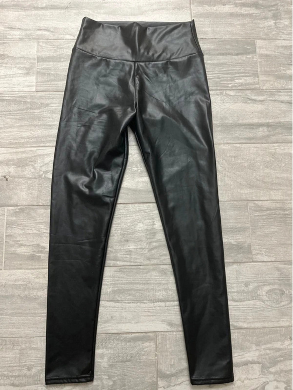 Tagoo Black Faux Leather Leggings